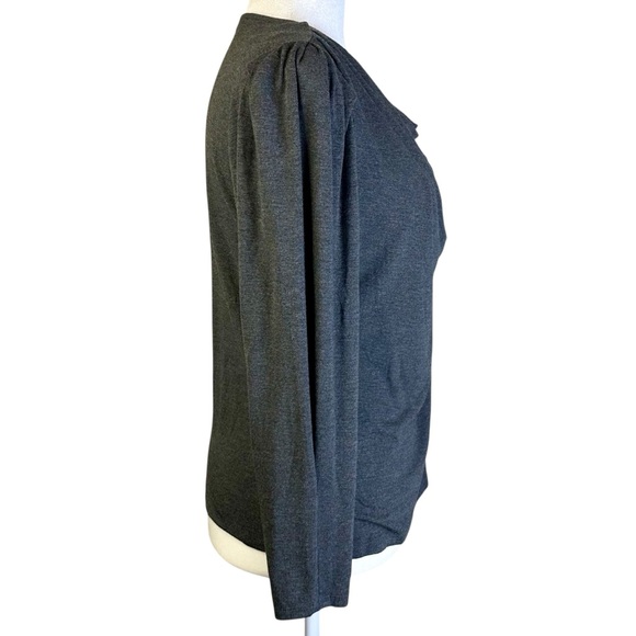 Vince Camuto Charcoal Long Sleeve Top Size L - Picture 7 of 11